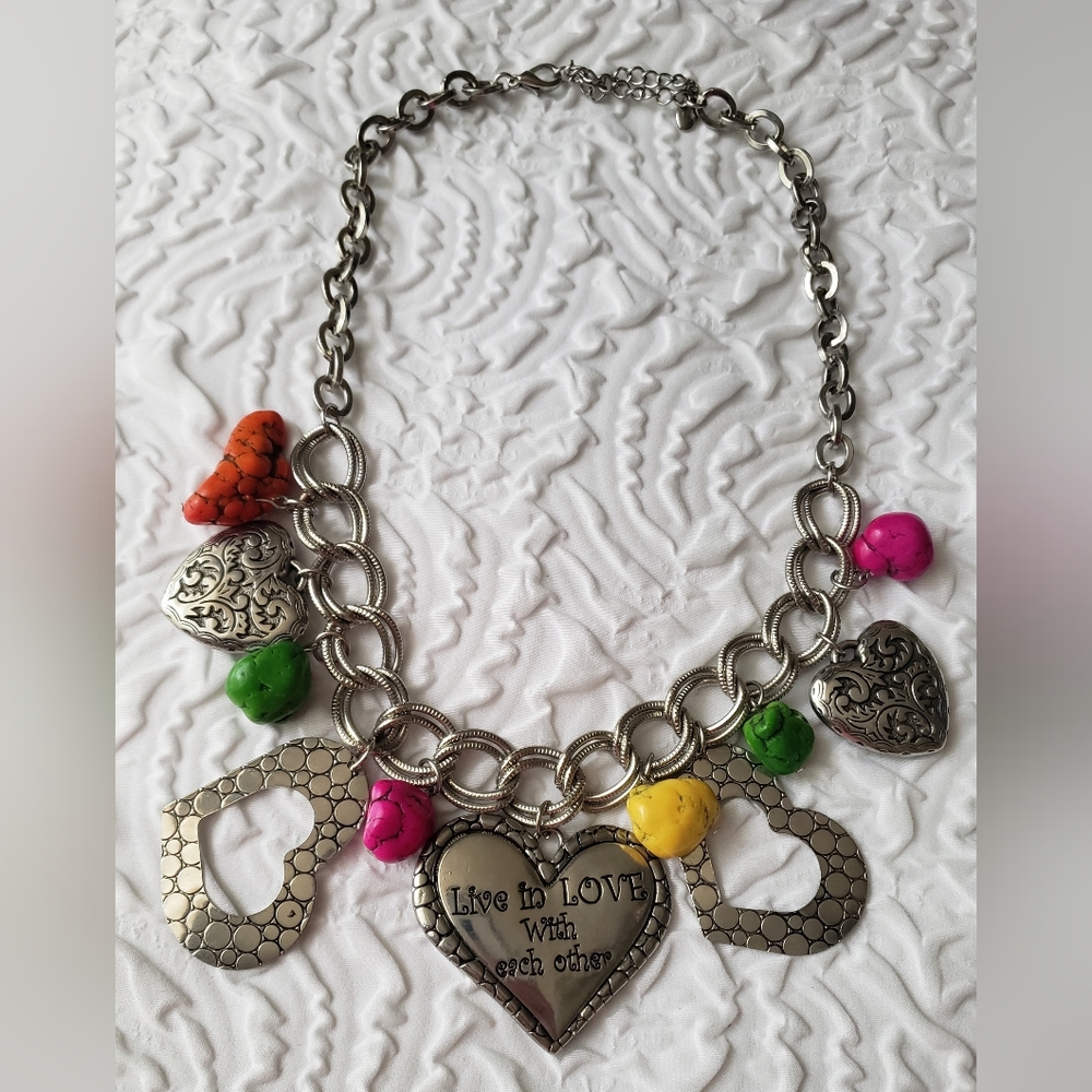 Live in Love with Each Other necklace